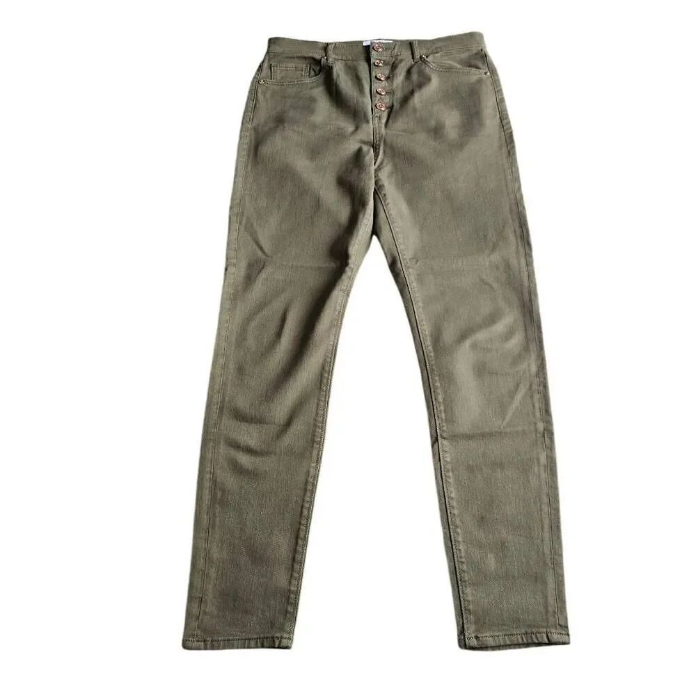 Loft womens Sz 8/29 olive green High waist skinny Ankle jeans